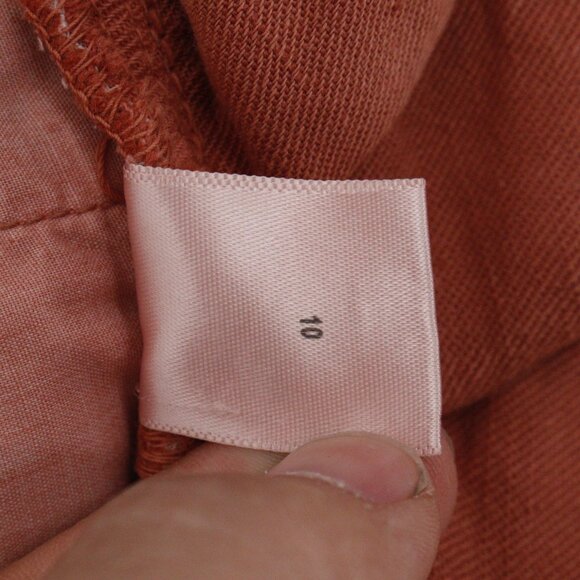 NWT Veronica Beard Pants Womens 10 Mocha Karter Linen Cotton High Rise Straight - Picture 14 of 16